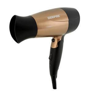 Geepas GH8642 1600W Mini Hair Dryer with Foldable Handle - 2-Speed & 2 Temperature Settings | Cool Shot Function