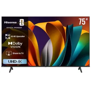 Hisense 75 Inch UHD 4K VIDAA Smart TV With 4K AI Upscaler Dolby Vision (3YR WRNTY)