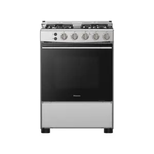 Hisense 50*50 4 Gas Burners, Full Gas Cooker with Gas Oven, Auto Ignition – Silver