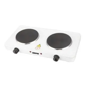 Geepas Electric Double Hotplate 2000W - White