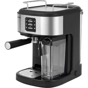 Geepas Espresso and Cappuccino Coffee Machine- Equipped with 20 Bar High Pressure Pump and Powerful Steam System-Silver (1 YR WRNTY)