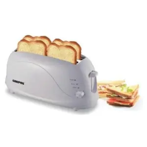Geepas 4 Slice Bread Toaster - White