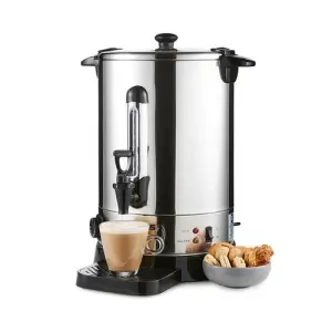 Geepas 15 Litre,Electric Catering Urn, 1650W Instant Hot Water Boiler Dispenser - Tea Urn Kettle Home Brewing Commercial Office Use With Keep Warm Stainless Steel- Silver