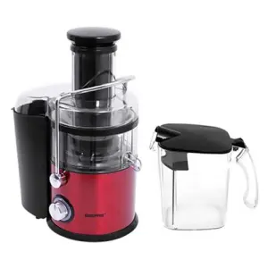 Geepas 2.2Ltr Centrifugal Juice Extractor, 800W GJE 5437 - Red, Black. - (1yr Warranty).