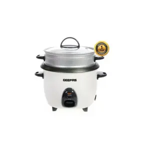 Geepas 3 In 1 Multifunction Electric Rice Cooker 1.5Litre - White