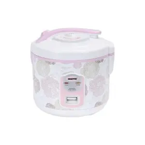 Geepas Electric Rice Cooker, 1.5L - White, Pink