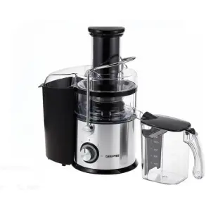 Geepas GJE5437 800W Centrifugal Juicer - 2.2 L Pulp Container Machine Juice Extractor - Silver, Black. - (1yr Warranty)
