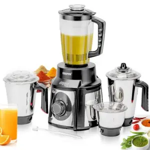 Geepas 5-IN-1 Mixer Grinder-1000W Powerful Copper Motor and Stainless Steel Jars Modern Design, Durable Body, Robust Handles and Sharp Blades- Multi (1 YR WRNTY)