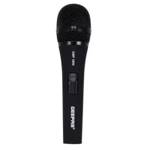 Geepas Dynamic Microphone – 5.6*6m Cable, black