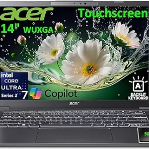 acer Aspire 14 Laptop Computer, Intel Core Ultra 7 258V, 32GB LPDDR5X, 1TB SSD, 500GB External HDD, 14" WUXGA IPS Touchscreen, Windows 11 Home, Slate