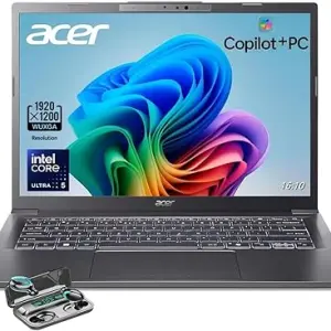 acer Aspire 14 Laptop, 14" WUXGA (1920 x 1200) Display, Intel Ultra 5-226V, AI Copilot+PC, 16GB LPDDR5X RAM, 512GB SSD, Windows 11 Home