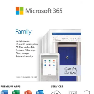 Microsoft 365 Family 1-Year Subscription for 6 Users | Africa Only