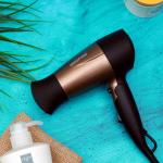 Geepas GH8642 1600W Mini Hair Dryer with Foldable Handle - 2-Speed & 2 Temperature Settings | Cool Shot Function