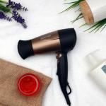 Geepas GH8642 1600W Mini Hair Dryer with Foldable Handle - 2-Speed & 2 Temperature Settings | Cool Shot Function