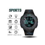 New Waterproo LED Digital Luminescent Neutral Sports Watch - Black