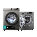 Hisense 8 KG Automatic Front Loader Washing Machine 8KG - Silver 3Yrs Wrnty