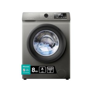 Hisense 8 KG Automatic Front Loader Washing Machine 8KG - Silver 3Yrs Wrnty