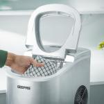 Geepas GIM63015UK Ice Cube Maker, Two Sizes, Produces 24kg Ice in 24 Hours - Ice Container 700g, Water Container 2.2L, Ecological Gas, Automatic Functioning