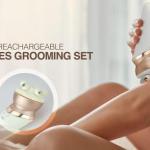 Geepas GLS86053 Lady Shaver Set - Electric Hair Remover | Detachable Shaving Head| On
