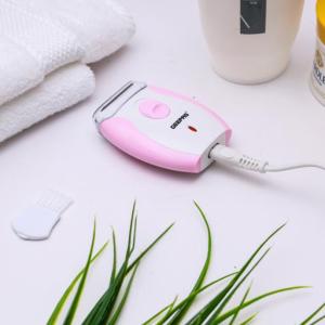 Geepas GLS8691 Lady Shaver - Rechargeable Portable Hair Remover Electric Trimmer Epilator for Face, Eyebrow, Legs Bikini Line Ladies Shaver