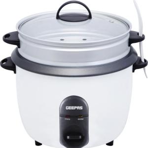 Geepas GRC35011 1.5L Automatic Rice Cooker 500W - Steam Vent Lid & Simple One Touch Operation |Make Rice, Steam Healthy Food & Vegetables