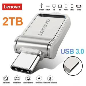 Lenovo High Speed USB 3.0 Flash Drive 2TB 1TB Metal Pendrive 512GB 256GB Waterproof USB Pen Drive 128GB USB Memory Disk For PC