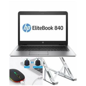 Hp EliteBook 840 , Intel Core i5 up to 2.3 GHz, 8GB RAM, 500 GB HDD Laptop Computer With Rechargable Mouse , and Laptop stand Windows 10 Pro-Refurbished