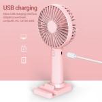 Black Mini Portable Handheld Fan - USB Rechargeable