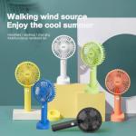 Black Mini Portable Handheld Fan - USB Rechargeable