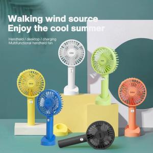 Black Mini Portable Handheld Fan - USB Rechargeable