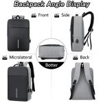 STY 15.6"Laptop Bag Men Backpack With USB Charging Jack Large Capacity Backpack