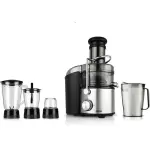 Geepas 4-in-1 Blender And Juice Extractor, Black (1 YR WRNTY)