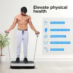 Geepas GVP86107 Vibration Plate Massager | Touchscreen Display | Bluetooth Music| Remote Control and 200W Powerful Motor for Full Body Home Fitness Training System