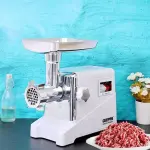 Geepas 1600Watts Metal Gear Meat Grinder with Reverse Function 2kg -White (1 YR WRNTY)