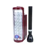 Geepas Rechargeable LED Lantern & 1Pc Torch - White, Black
