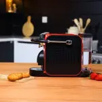 Geepas 0.65L Capsule Coffee Machine - Black, Red