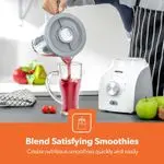 Geepas 2 In 1 Food Jug Blender,1.8L Jar & Mini Coffee Spice Mill Stainless-Steel Blades With 3 Speed & Pulse Option Turbo Button For Ice Crushing, Overheat Protection,