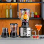 Geepas 4-in-1 Blender And Juice Extractor, Black (1 YR WRNTY)