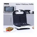 Geepas GWM-676 Waffle Maker - WHite. (1 Year Warranty).
