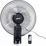Geepas 16 Inch Wall Fan With Remote Control | 3 Speed Settings | Oscillating & Static Feature | 60W | GF9479