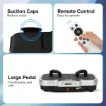 Geepas GVP86107 Vibration Plate Massager | Touchscreen Display | Bluetooth Music| Remote Control and 200W Powerful Motor for Full Body Home Fitness Training System
