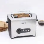 Geepas 2 Slice Bread Toaster - Silver, Black
