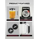Geepas 2 in 1 Blender with 2 Speed & Pulse Option Powerful 600W Powerful Motor Multi-functional 1.8L-Multi (1 YR WRNTY)