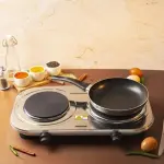Geepas Stainless Steel Double Hot Plate 2500W - Silver