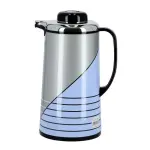 Royalford RF5784 Vacuum Flask 1300ml 44oz | Double Wall Insulated Glass Inner | Keeps Drinks Hot 14 Hours & Cold 36 Hours | Durable Thermos with Easy Pour Lid & Handle