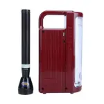 Geepas Rechargeable LED Lantern & 1Pc Torch - White, Black