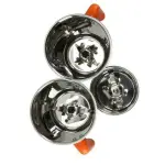Geepas 3 IN 1 Mixer Grinder, 550 Watts Power - White Orange.