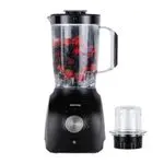 Geepas 2 In 1 Food Jug Blender,1.8L Jar & Mini Coffee Spice Mill Stainless-Steel Blades With 3 Speed & Pulse Option Turbo Button For Ice Crushing, Overheat Protection,