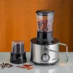 Geepas 4-in-1 Blender And Juice Extractor, Black (1 YR WRNTY)