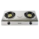Geepas 2-Burner Gas Stove With Auto Ignition Stainless Steel Body -Multi (1 YR WRNTY)